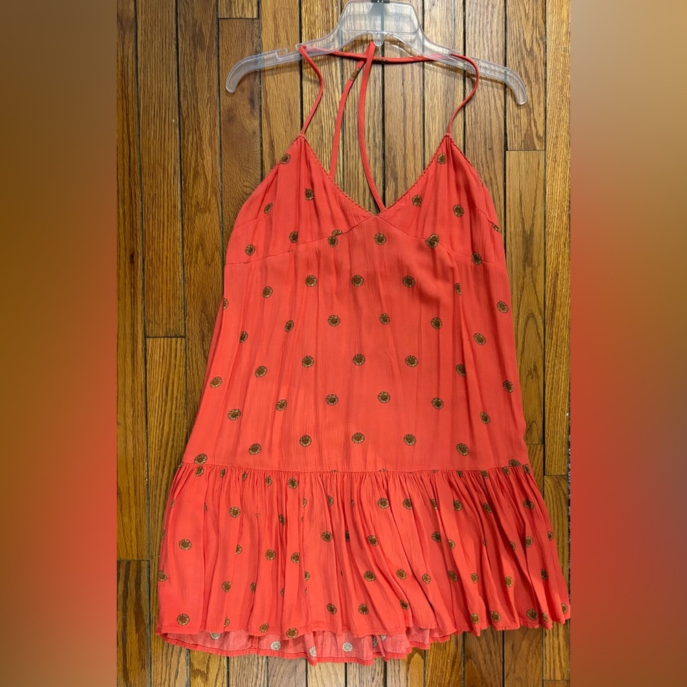 Arizona Jean Company Coral Dress with Gold Accents